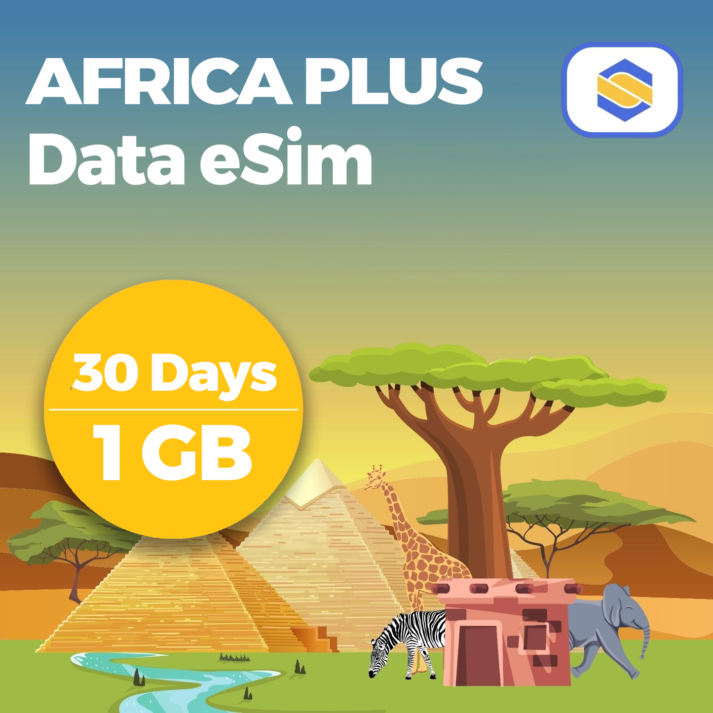 Africa PLUS 1GB 30-Day eSIM