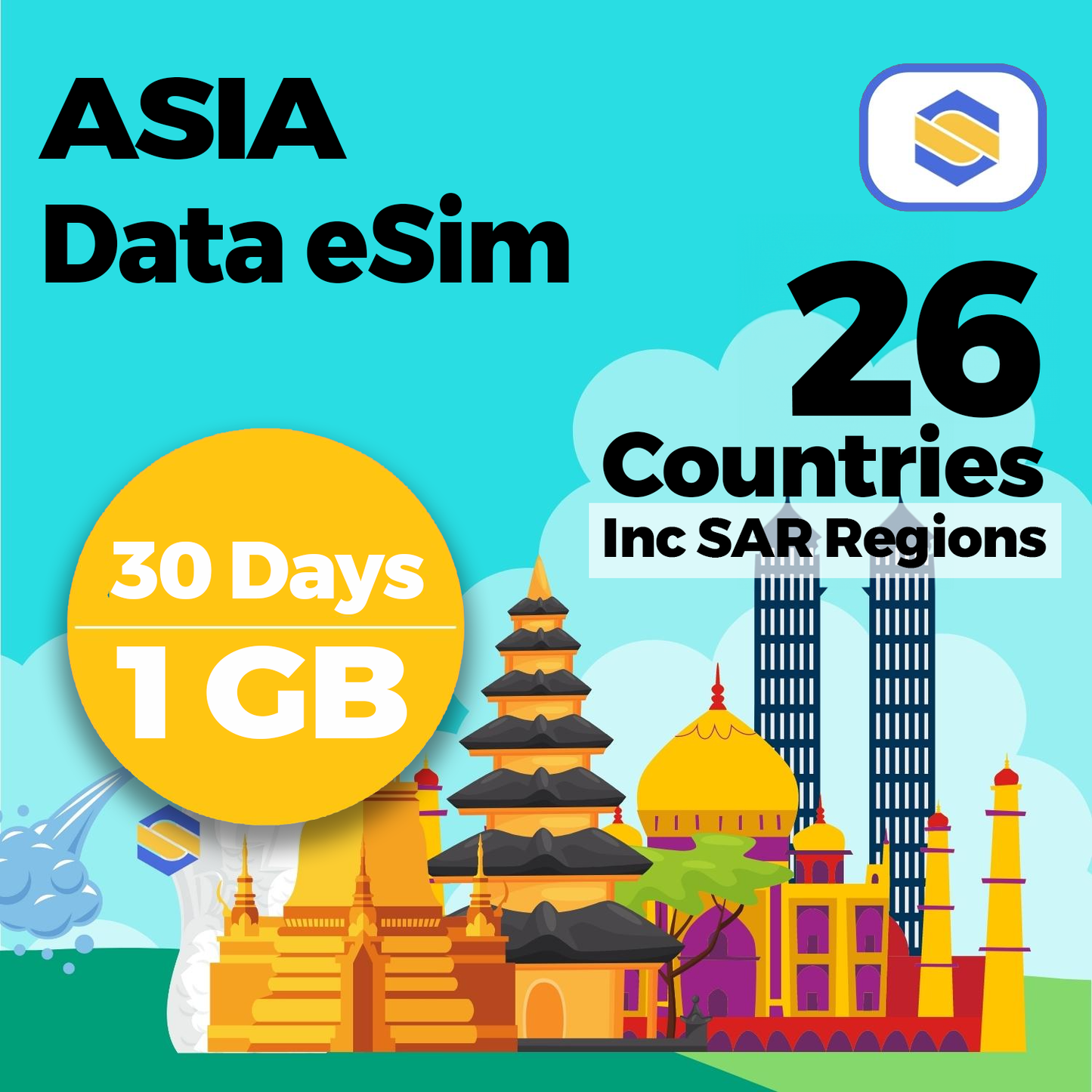ASIA 1GB - 30 DAYS