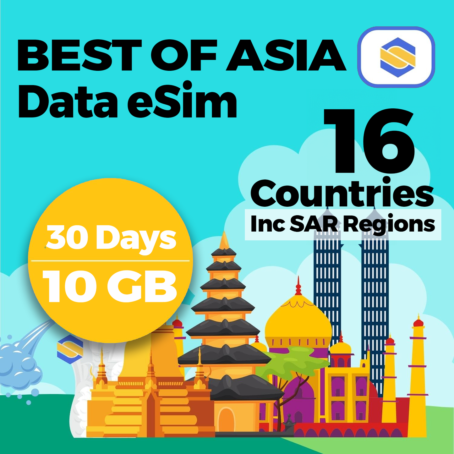 BEST OF ASIA 10GB - 30 DAYS