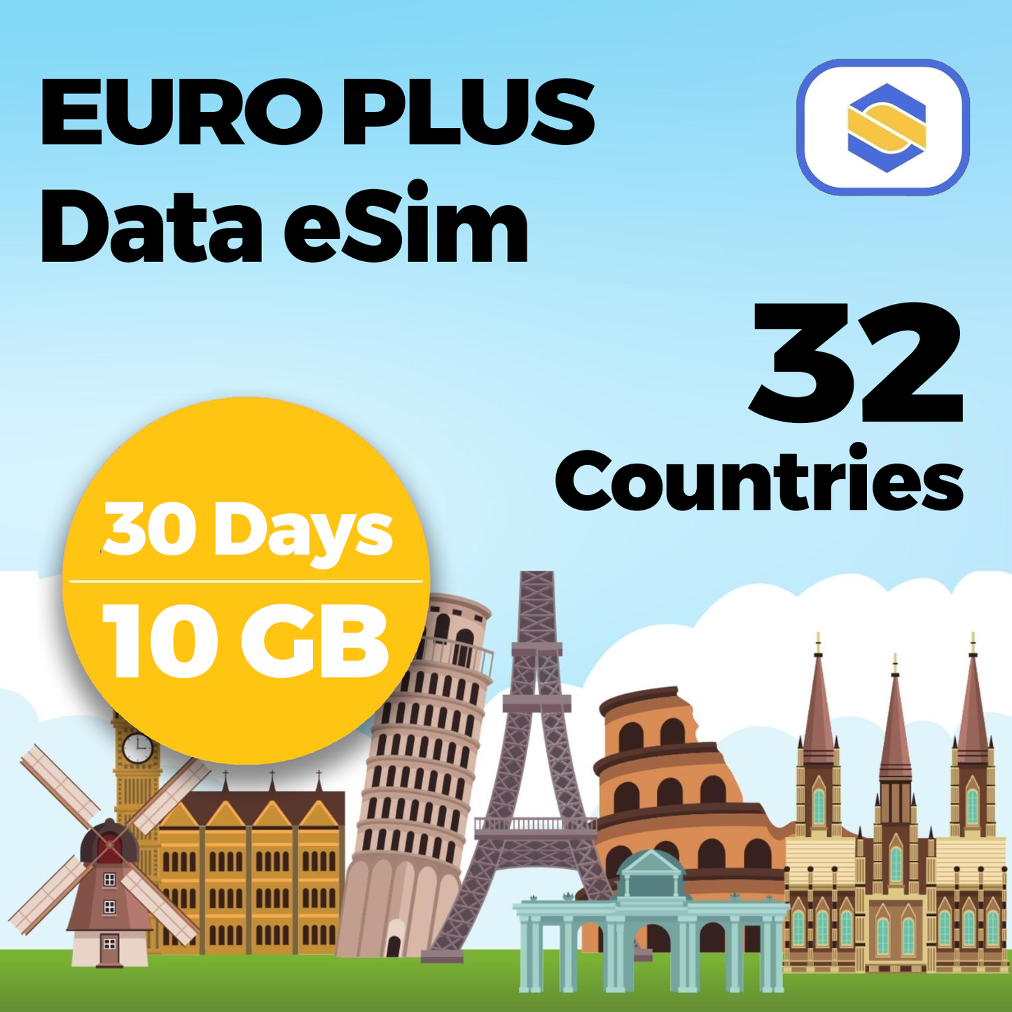 EURO PLUS 10GB - 30 DAYS