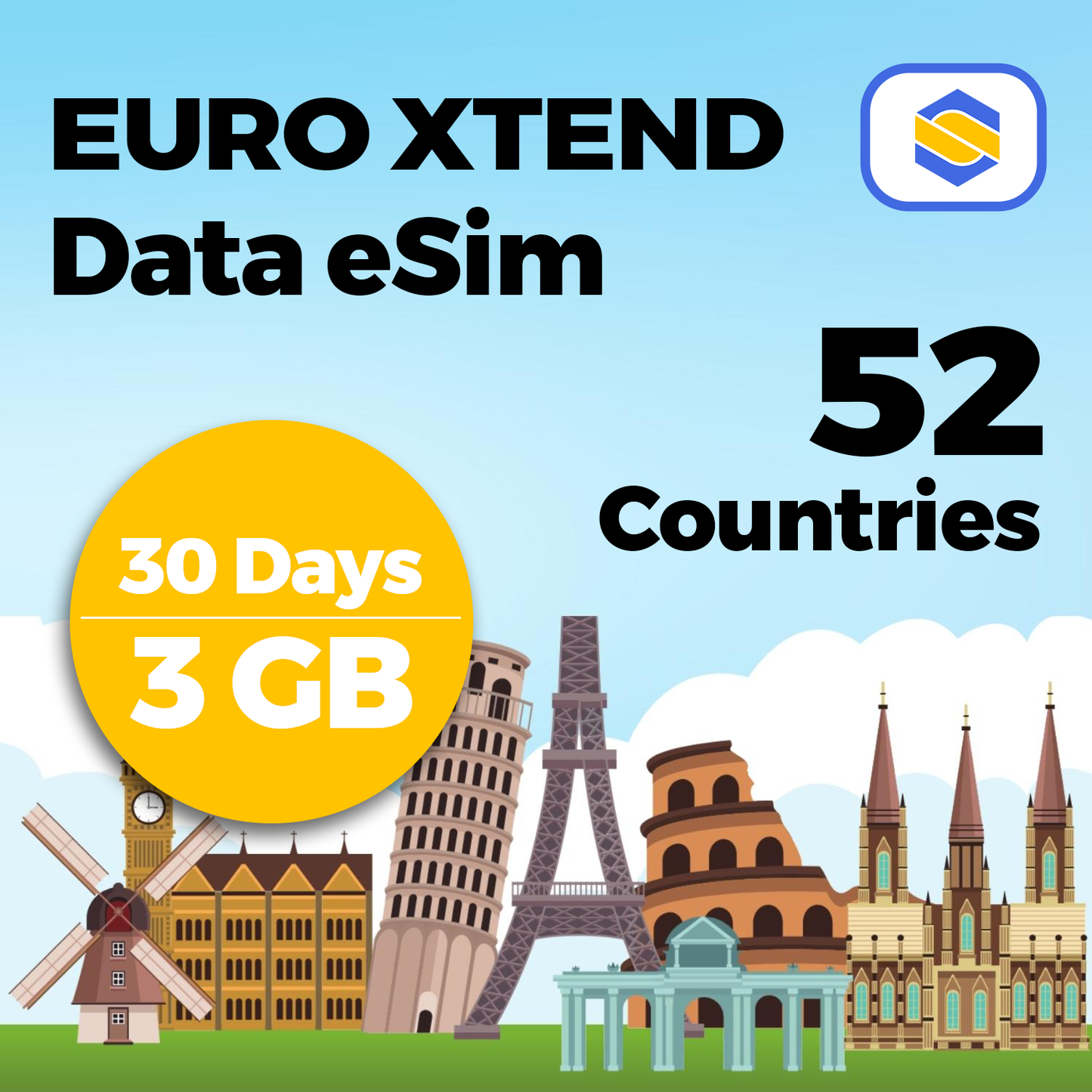 EURO XTEND 3GB - 30 Days