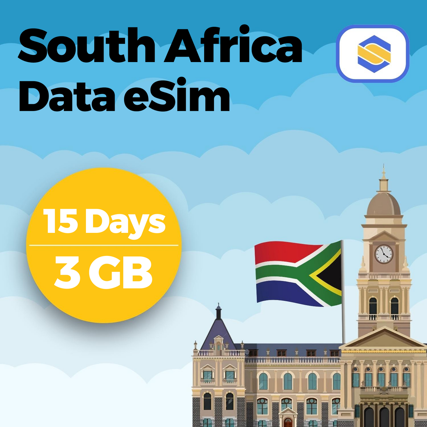 South Africa 3GB 15-Days eSIM
