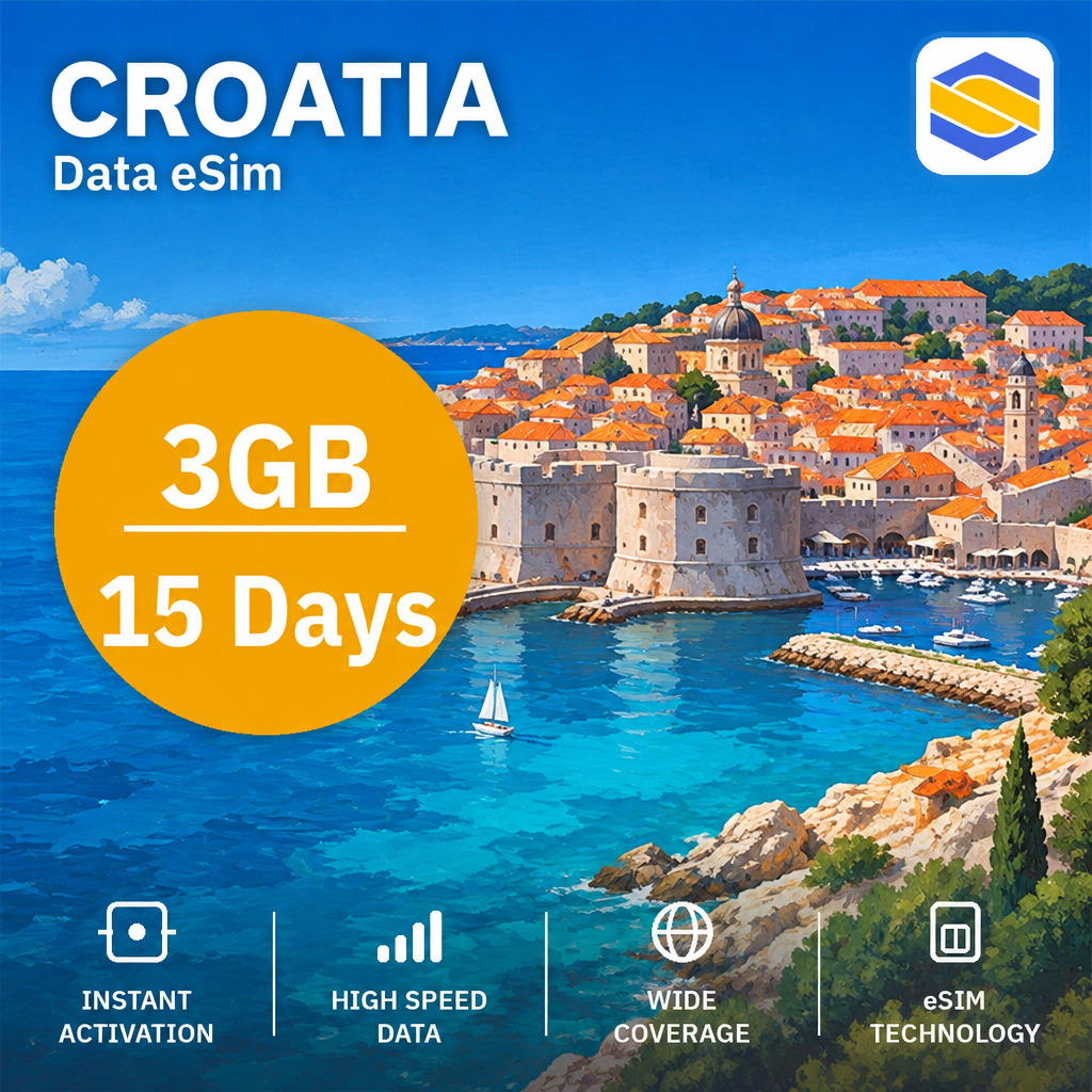 CROATIA 3GB - 15 Days