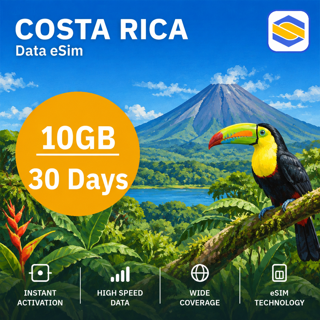 COSTA RICA 10GB - 30 Days