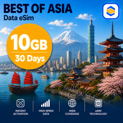 BEST OF ASIA 10GB - 30 DAYS