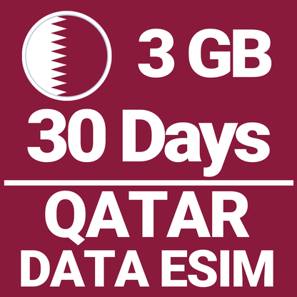 Qatar eSIM - 3GB Data Valid for 30 Days