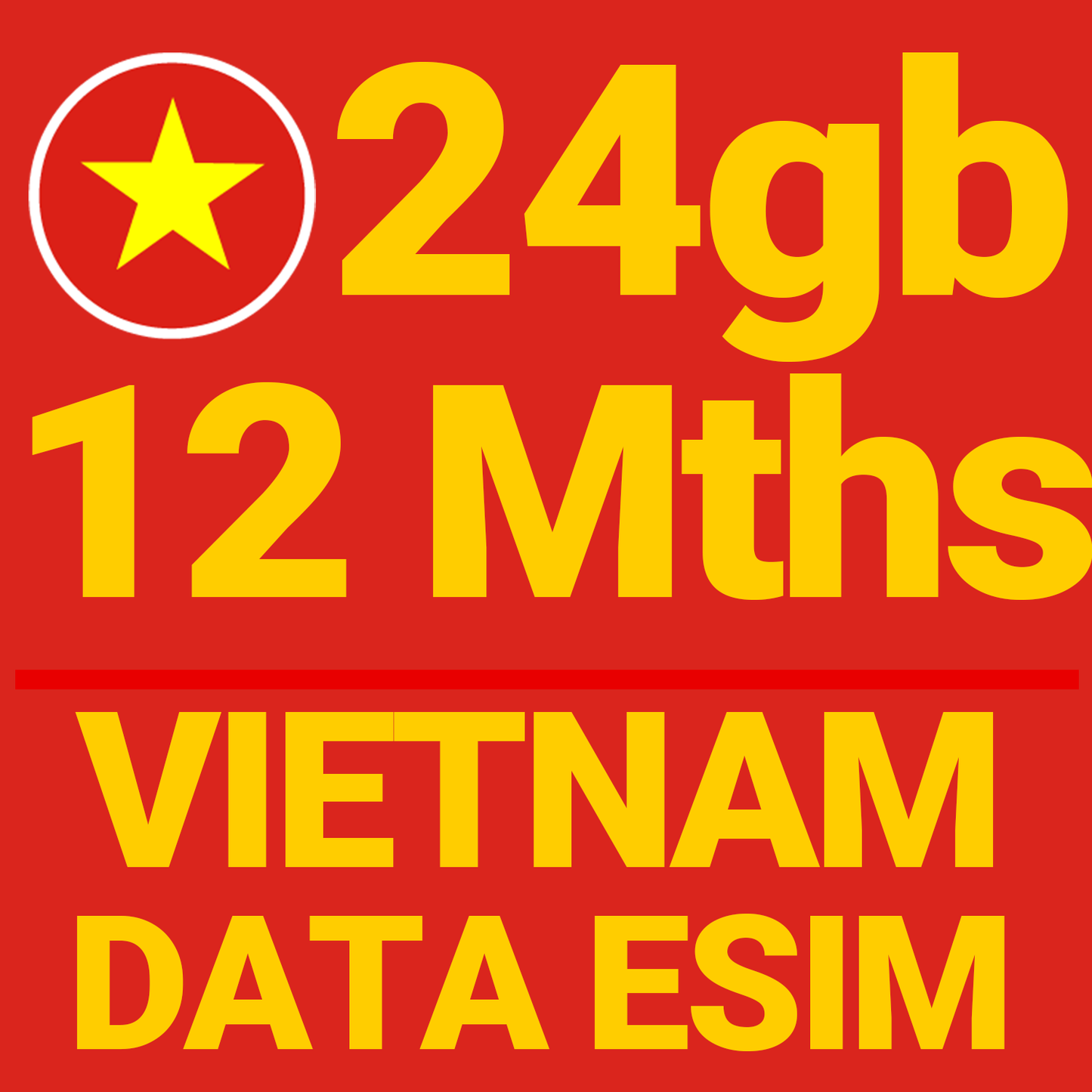 Vietnam 24GB - 12 Months!