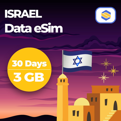 Israel eSIM - 3GB Data Valid for 30 Days