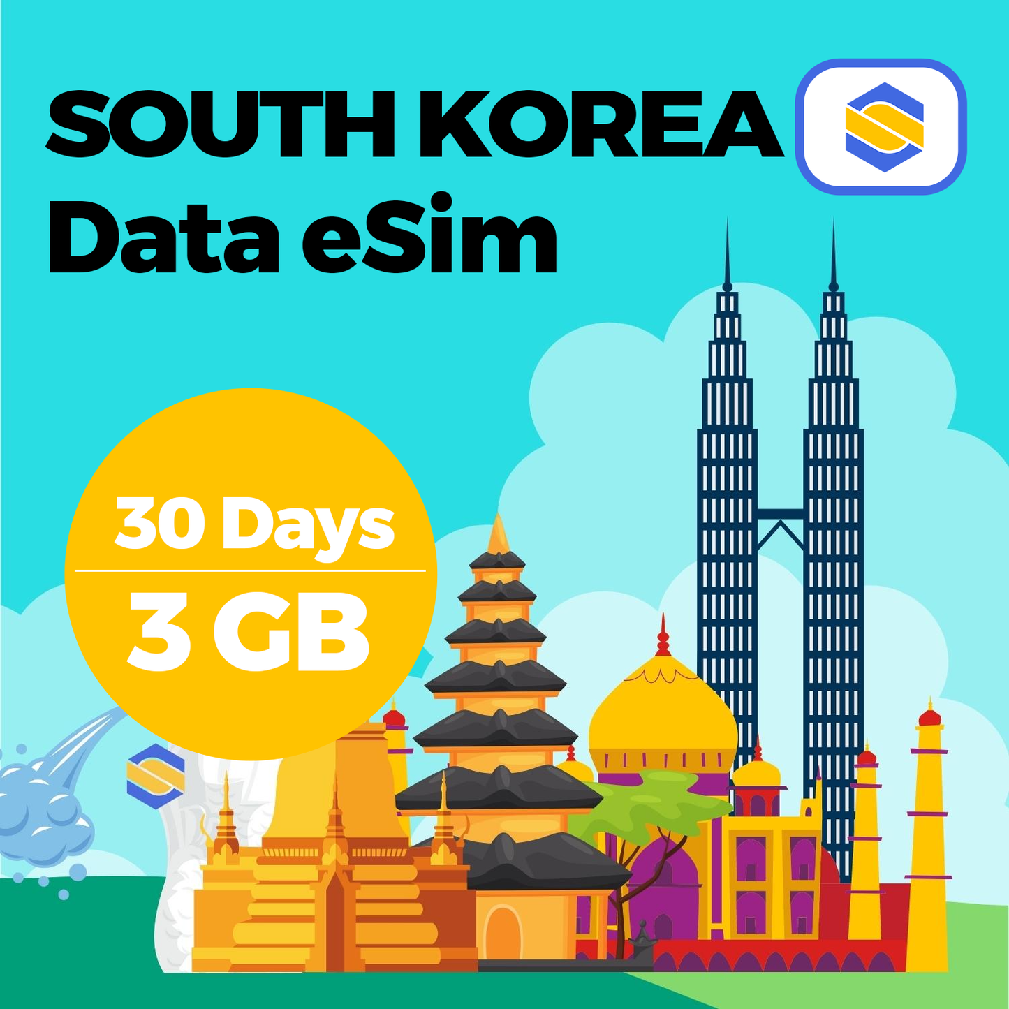 SOUTH KOREA 3GB - 30 Days