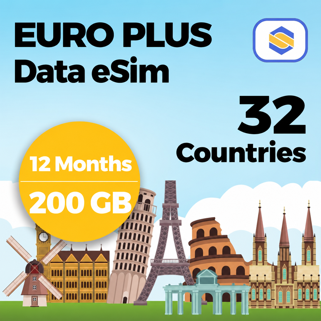 EURO PLUS 200GB - 12 MONTHS