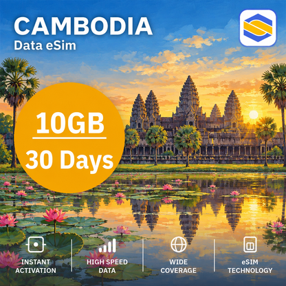 CAMBODIA 10GB - 30 Days