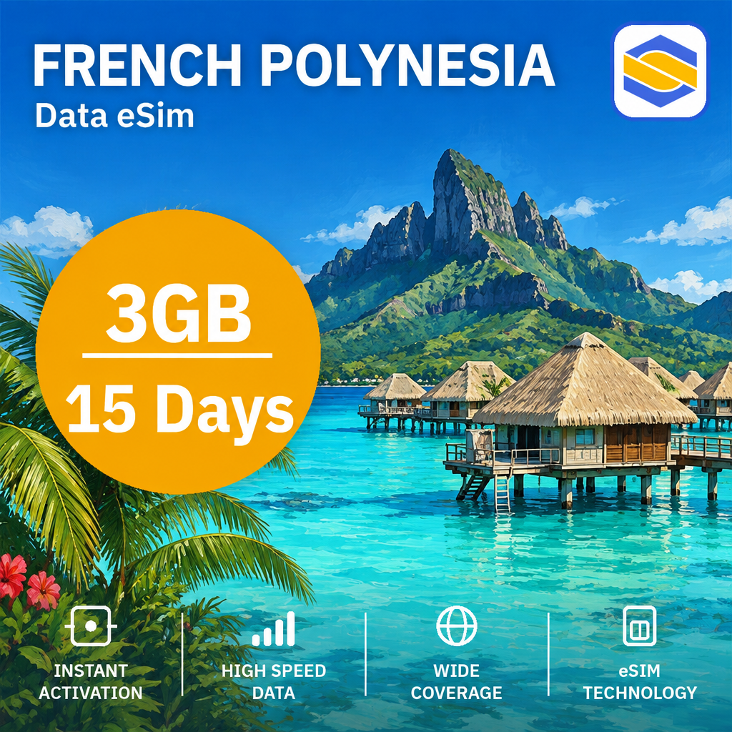 FRENCH POLYNESIA 3GB - 15 Days