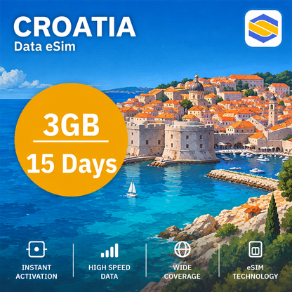 CROATIA 3GB - 15 Days