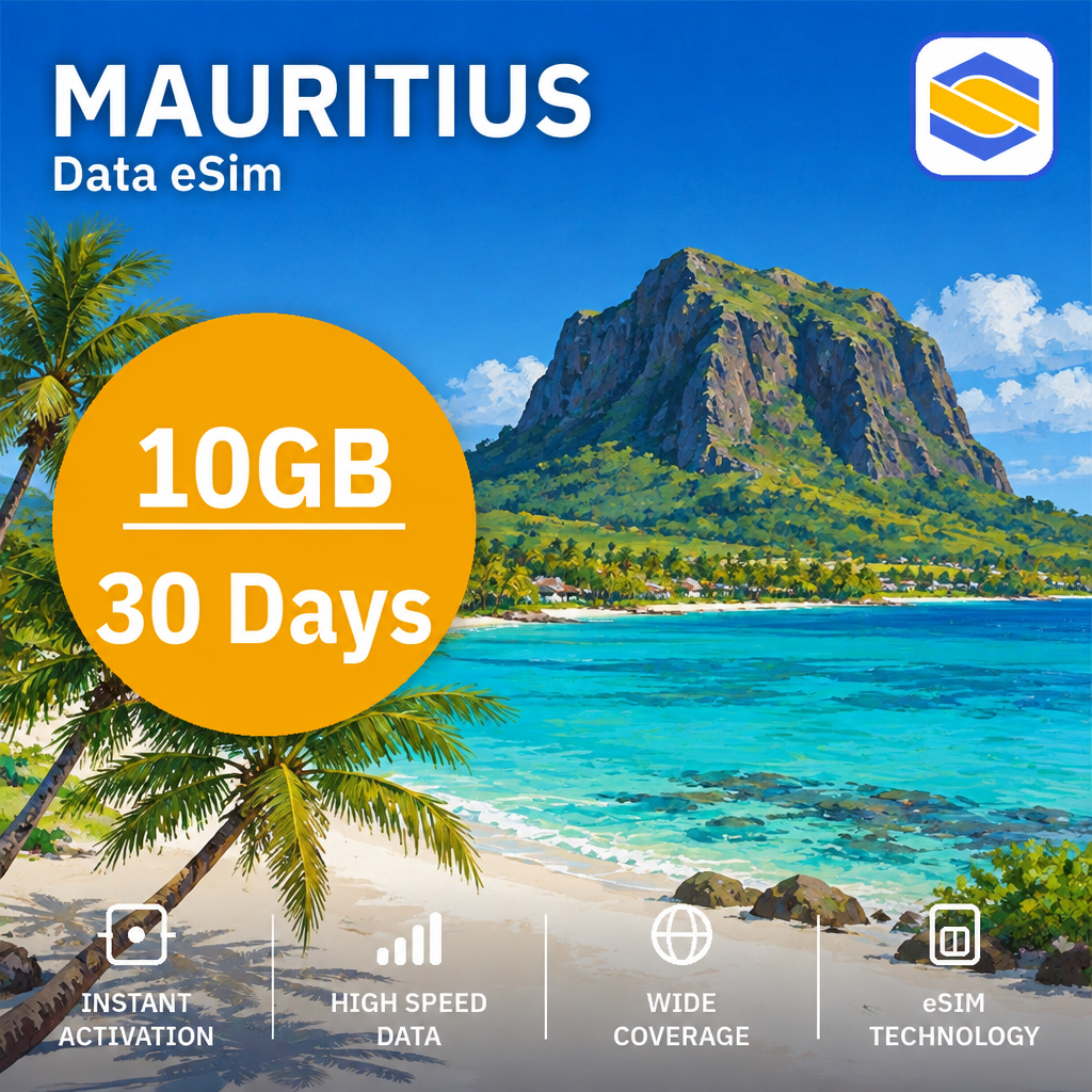 MAURITIUS 10GB - 30 Days