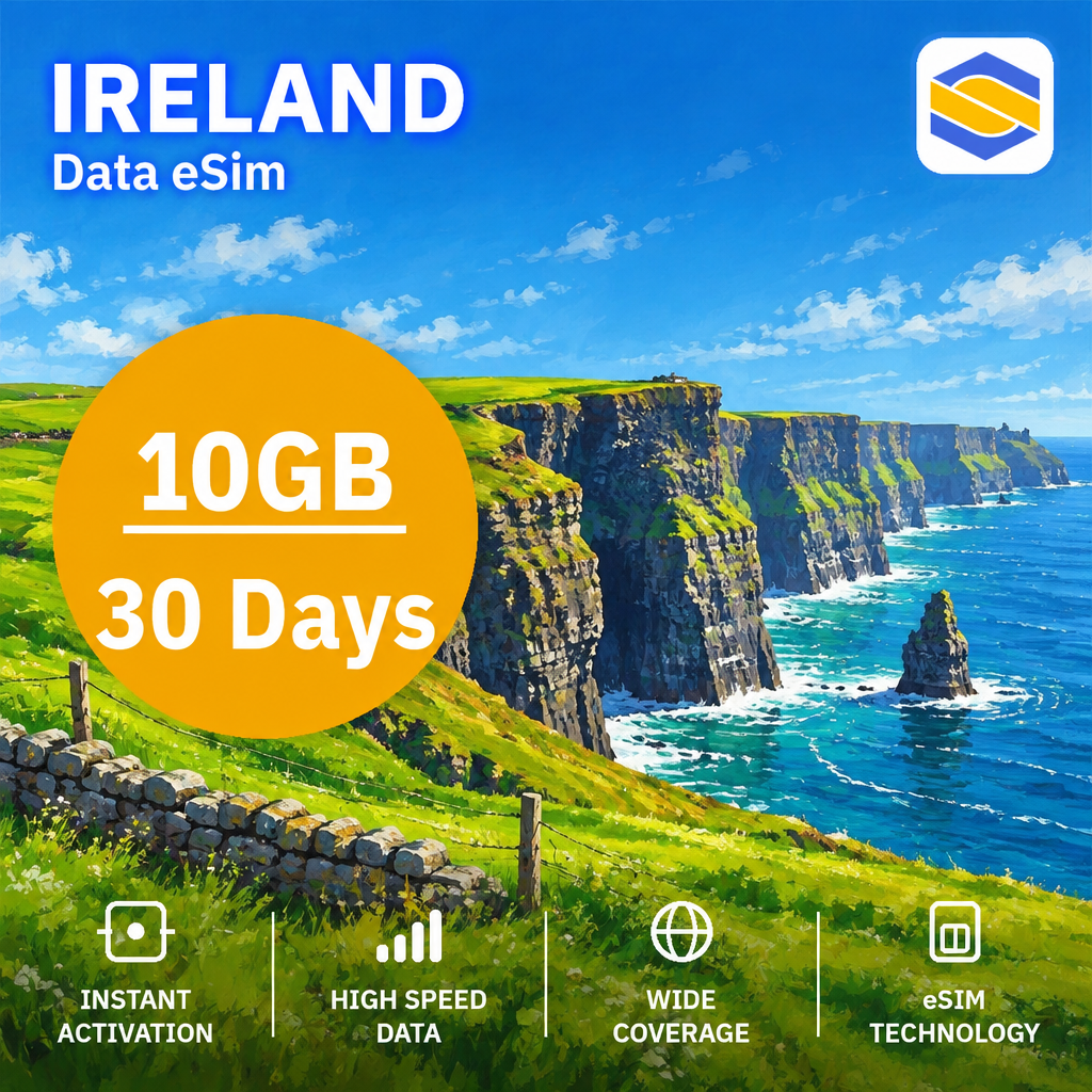IRELAND 10GB - 30 Days